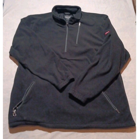 Scottevest Mens Size XL Microfleece Pullover Sweater Black Pockets - Picture 1 of 6